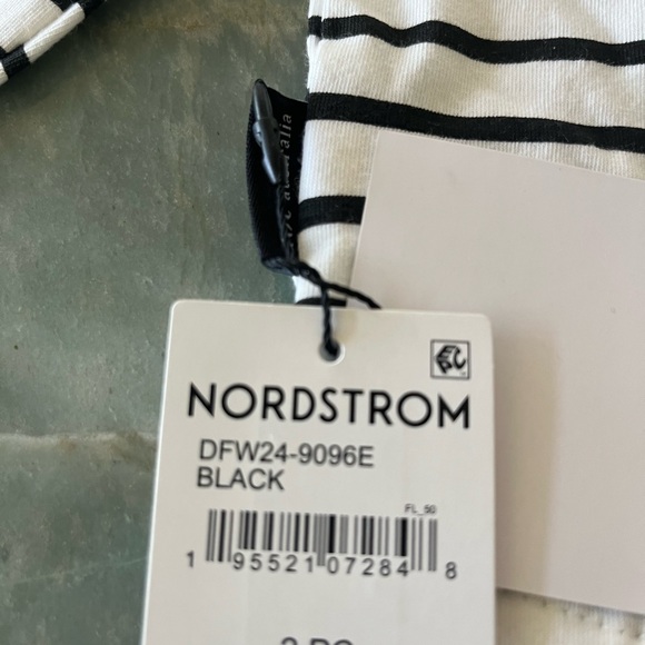 Dot Australia Striped Black White Shirt NWY - Picture 4 of 5